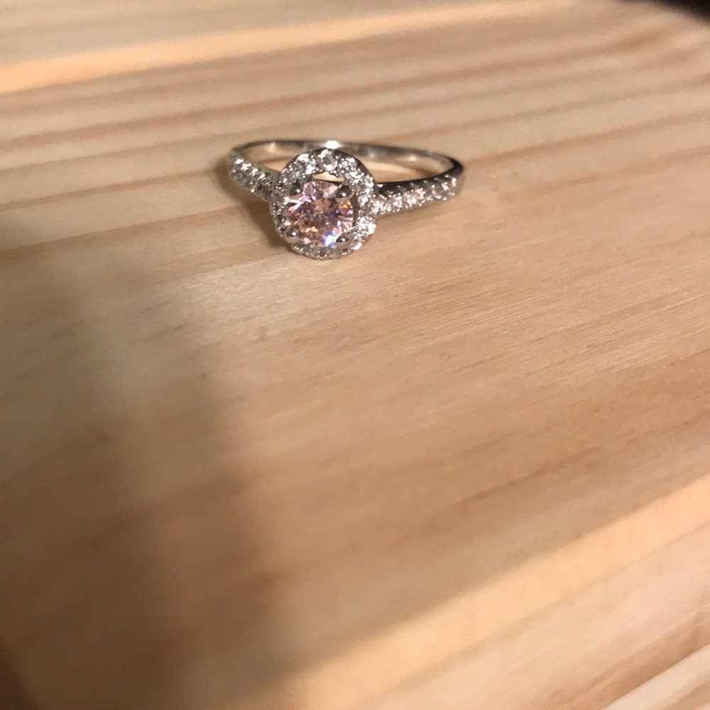 Pink CZ ring